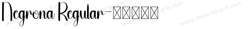 Negrona Regular字体转换